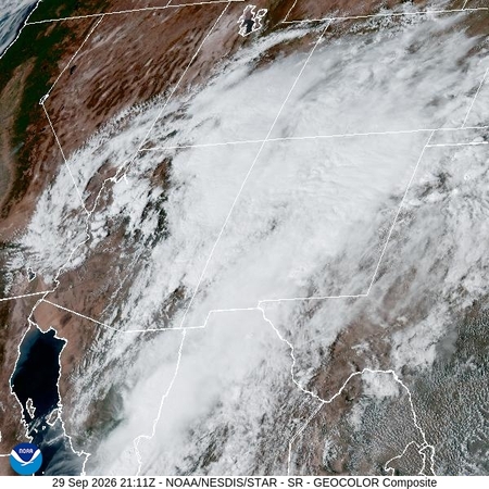 latest image of Southern Rockies geocolor