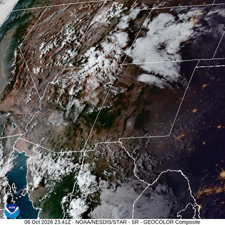 latest image of Southern Rockies geocolor