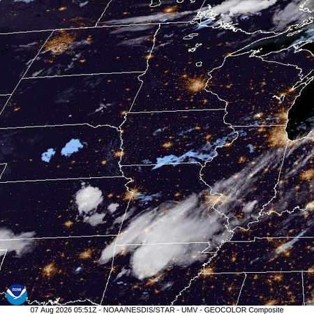 latest image of Upper Miss. Valley geocolor
