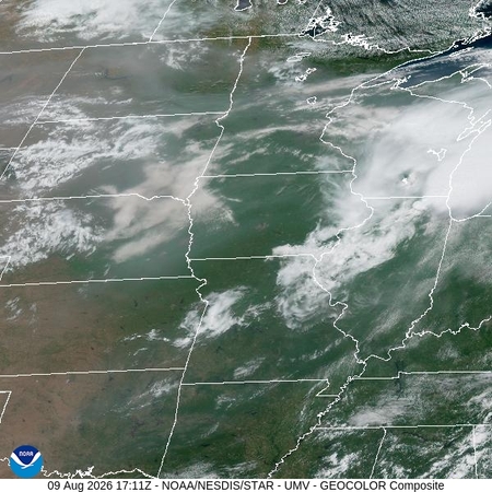 latest image of Upper Miss. Valley geocolor