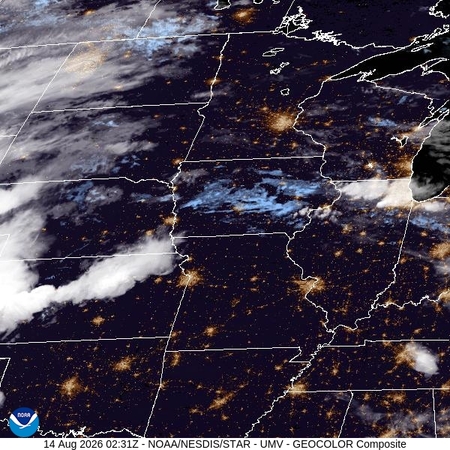 latest image of Upper Miss. Valley geocolor