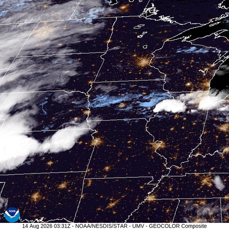 latest image of Upper Miss. Valley geocolor