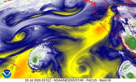 latest image of Western US water vapor