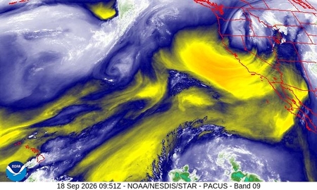 latest image of Western US water vapor
