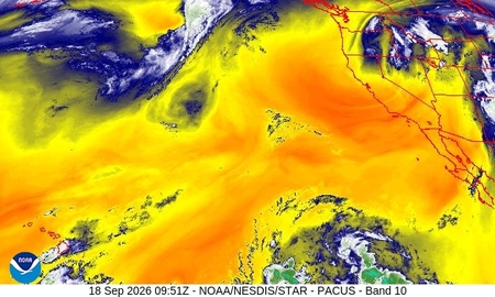 latest image of Western US water vapor