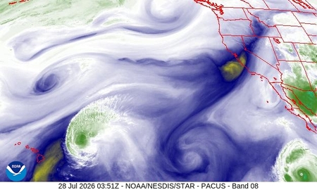 latest image of Western US water vapor