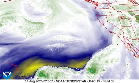 latest image of Western US water vapor